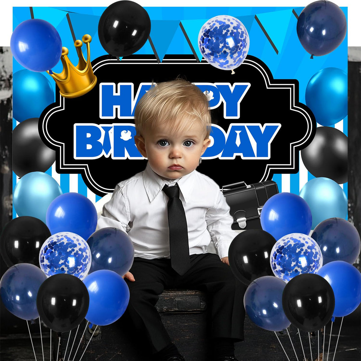Merrystorm Boss Baby high chair banner enhances milestone moments.