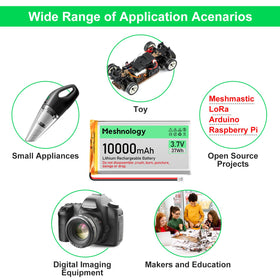 Meshnology 1S LiPo battery used in drones and RC cars for steady power.