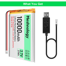 Meshnology versatile battery pack supports development boards and hobby devices.