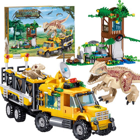 Mesiondy dinosaurs-building-truck: sturdy transport toy for imaginative jungle play.