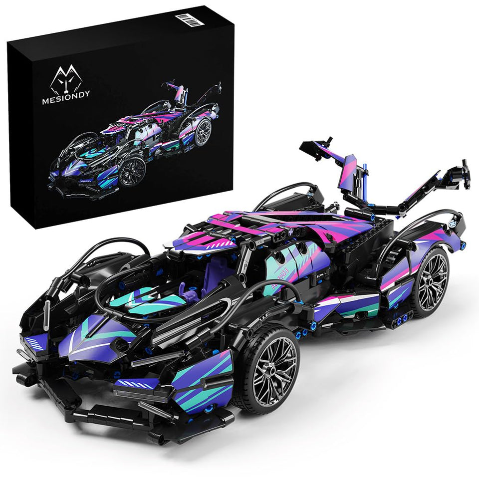 Mesiondy sports car building set cover with sleek body design for immersive play
