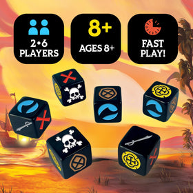 Booty Dice setup scene showing quick setup and approachable pirate rules.