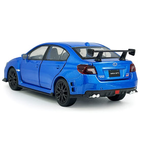 Metanyl 2016 Impreza WRX STI S207 blue diecast as a stylish shelf display piece