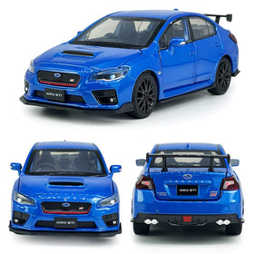 Metanyl 2016 Impreza WRX STI S207 blue diecast lit up to demonstrate realistic lighting