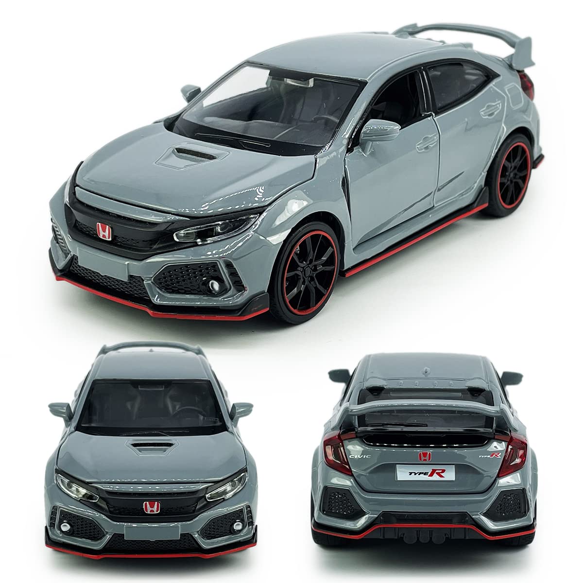 Metanyl Civic Type R cement grey body emphasizes realistic metal build.