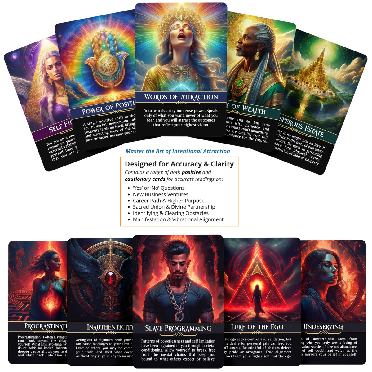 Metaphoracle Abundant Attraction card sample art illustrates themes of manifestation