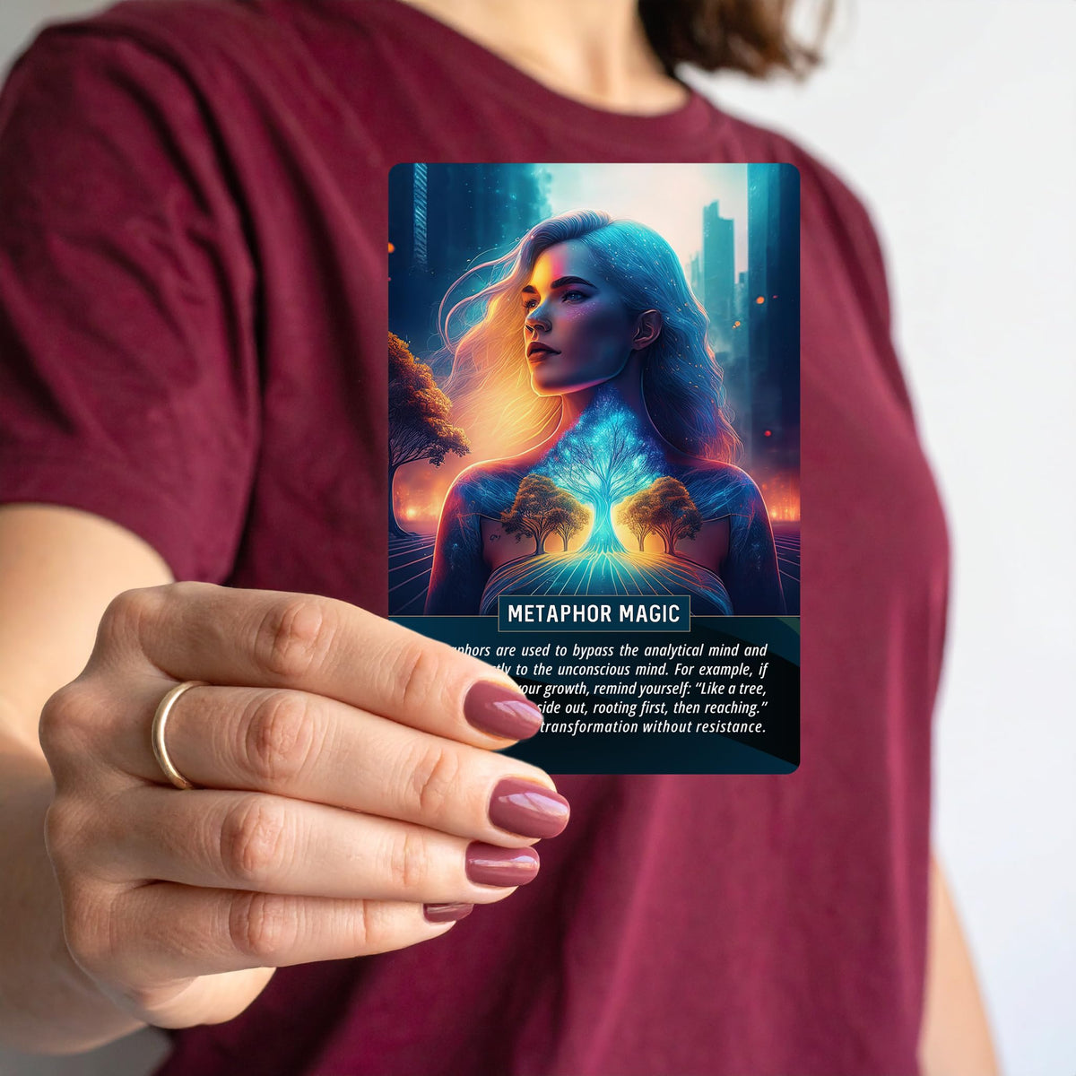 Metaphoracle deck illustrating anchoring technique in action.