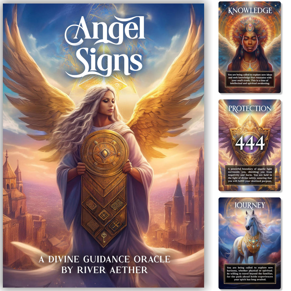 Metaphoracle Angel Signs deck cards laid out for intuitive guidance readings