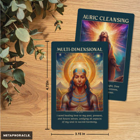 Metaphoracle Ascendium card size 3.2 by 4.7 inches