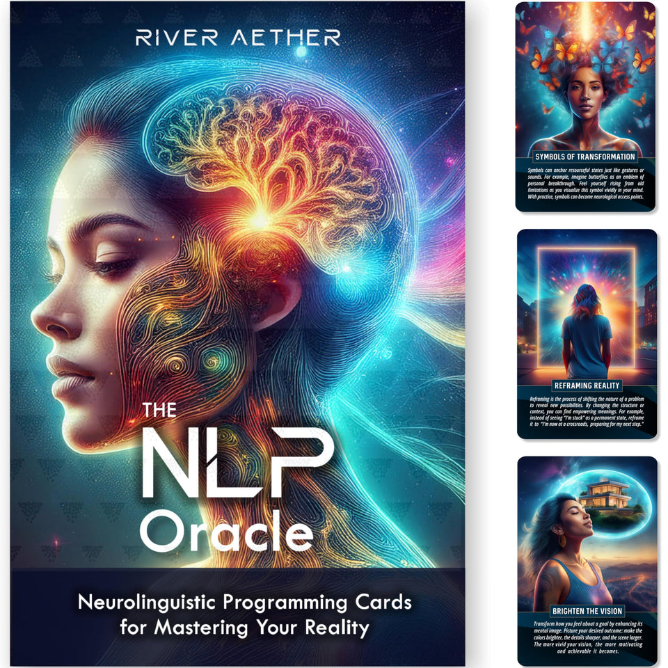 Metaphoracle NLP Oracle deck cover art illustrating intuitive guidance and potential insights.