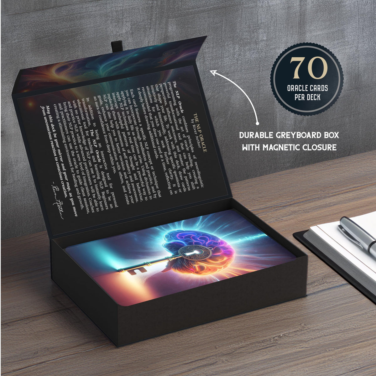 Metaphoracle deck used during coaching sessions for client breakthroughs.