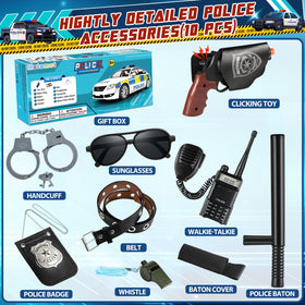 Metemot police baton with holster adds authentic costume detail