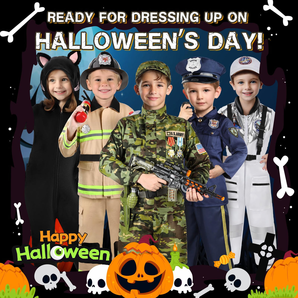 Metemot kids dress-up in Halloween or school events.