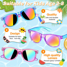 Metemot Neon Kids Sunglasses jelly translucent design in bright light