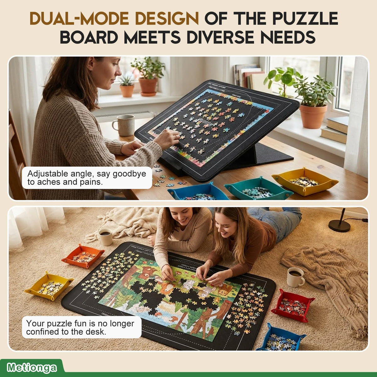 Metionga reference guides for 500 and 1000-piece layouts