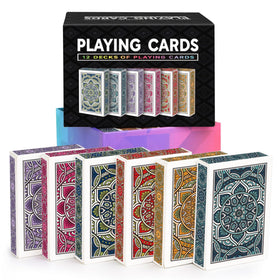Metsyth 12-pack playing cards with colorful decks for versatile family game nights