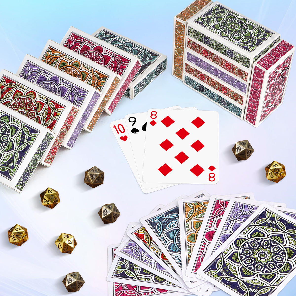 Metsyth cards feature blue-core plastic coating for long-lasting play