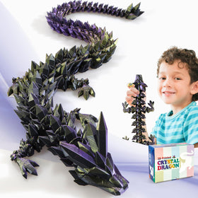 Meturebear 24-inch articulated dragon posed for desk decor.