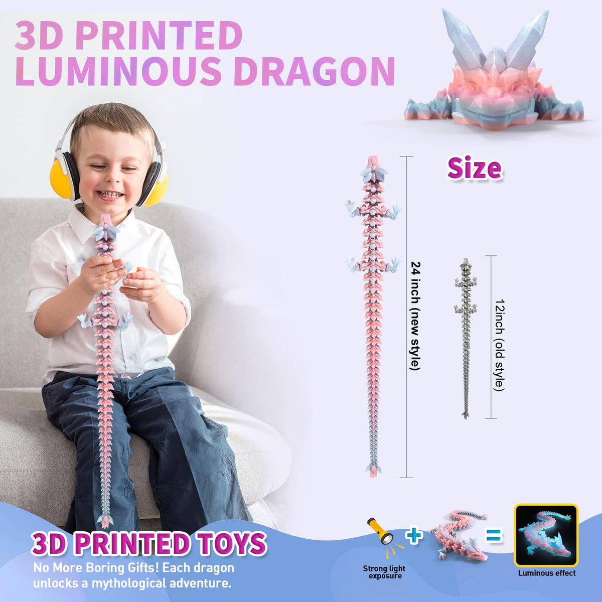 Meturebear articulated dragon with movable joints offers flexible display options.