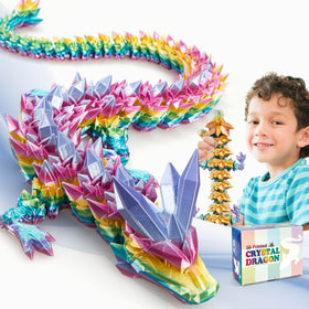 Meturebear large dragon 3D printed figurine for desk decor and imaginative play