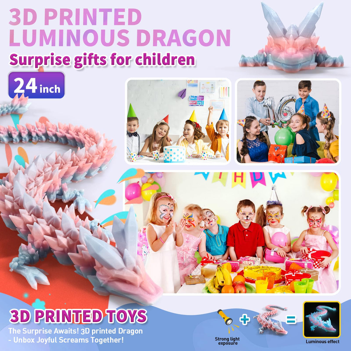 Meturebear PLA dragon is eco-friendly and safe for indoor display.