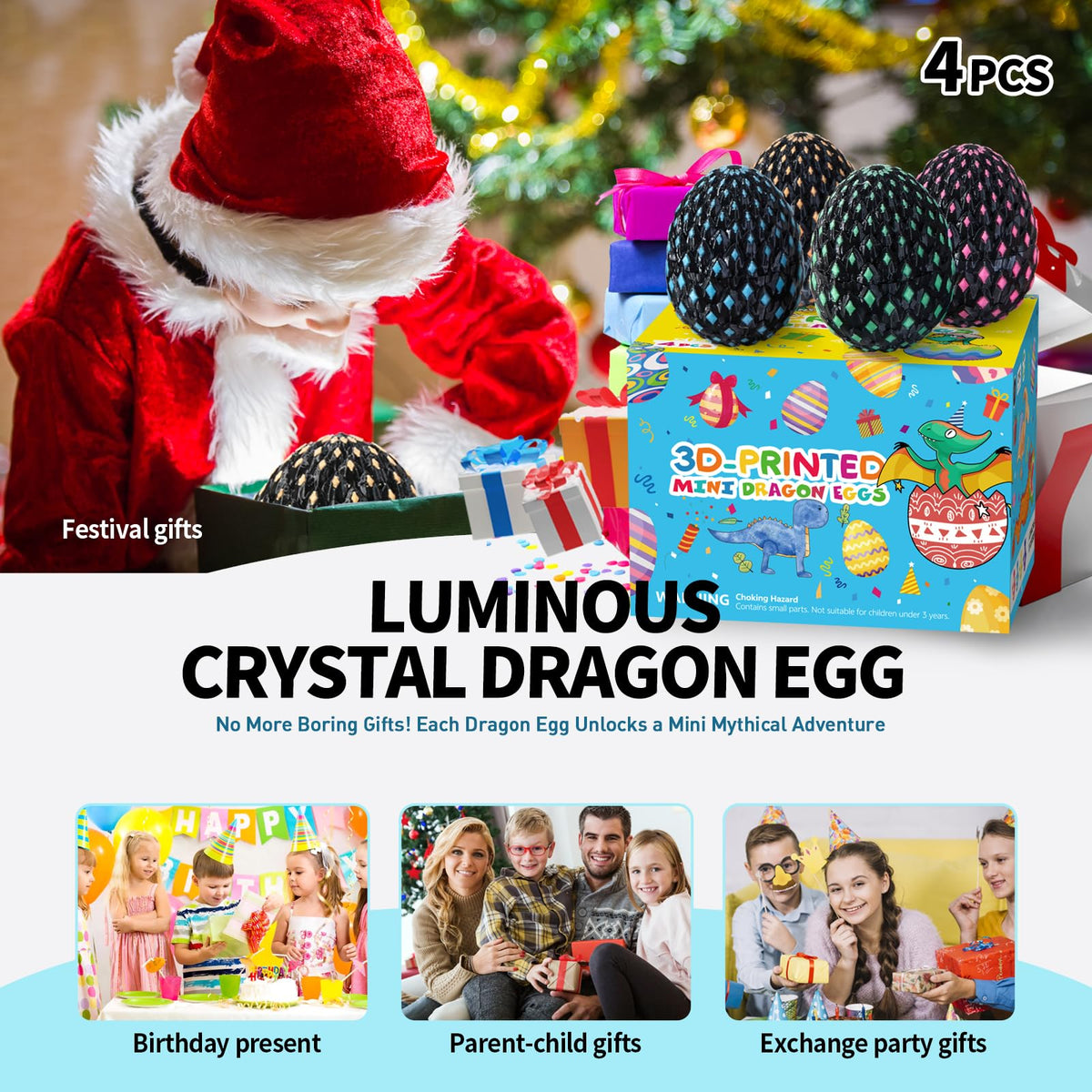Meturebear dragon egg glows in dark scenes, enhancing bedtime rituals and desk decor.