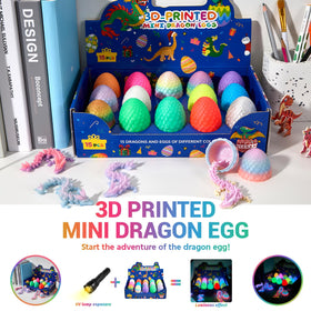 Meturebear dragon egg openable surprise inside featuring articulated dragon for tactile play.