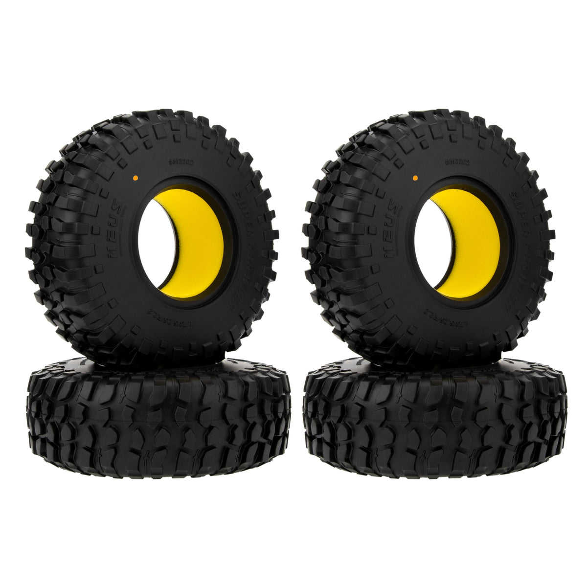 MEUS Racing 2.2 tires with MS6 orange-dot compound for enhanced grip.