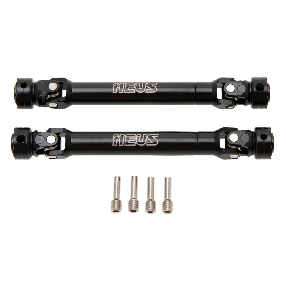 MEUS RACING SCX10 driveshafts front view shows rugged 94mm length for reliable power transfer