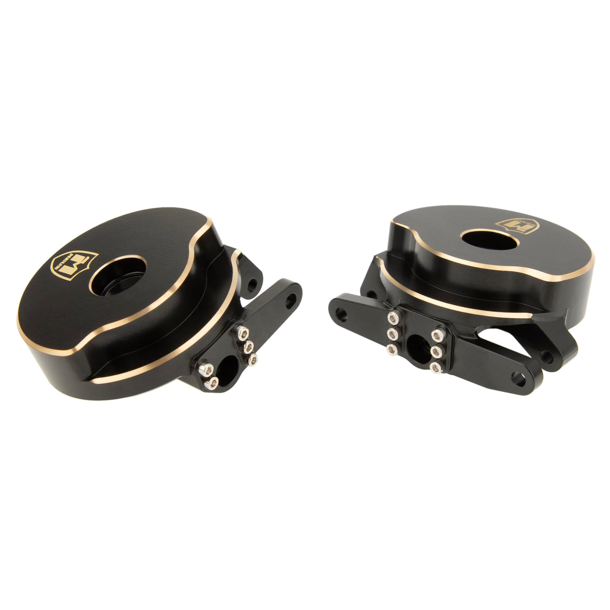 MEUS RACING brass steering knuckles weigh 128g, boosting in-field stability during tight cornering
