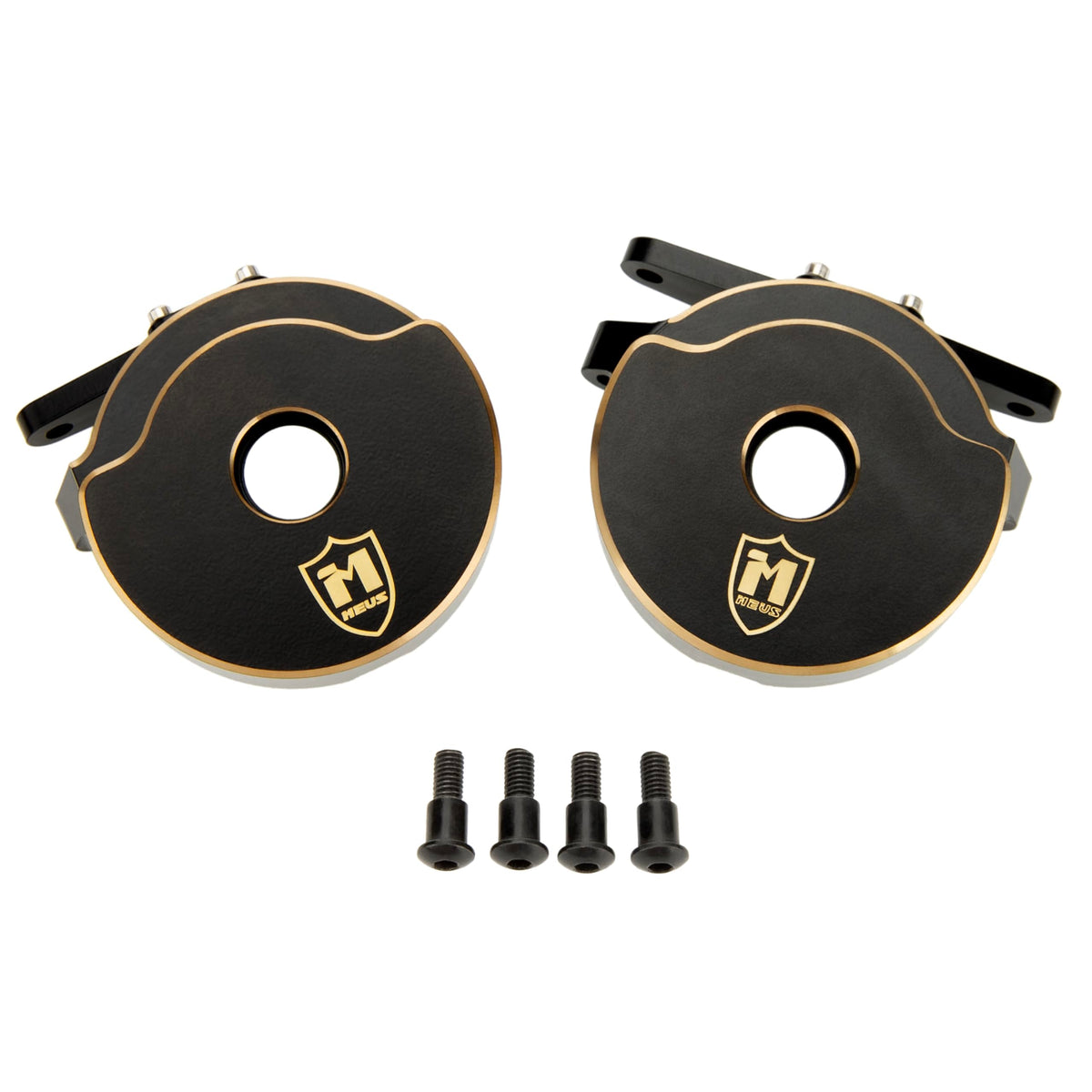 MEUS RACING brass steering knuckles for Vanquish H10 Optic enhance stability and durability during high-speed runs