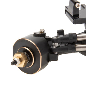 Brass-knuckle front axle from MEUS RACING adds weight for steadier steering