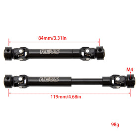 MEUS RACING hardened steel driveshaft ends for longevity and smooth articulation.