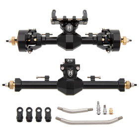 Meus Racing Isokinetic front axle with 3-section CVD and anodized finish for precise steering