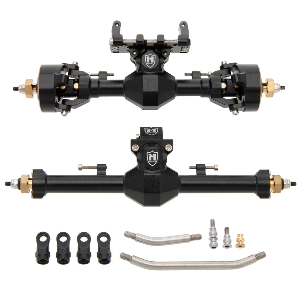 Meus Racing Isokinetic front axle with 3-section CVD and anodized finish for precise steering