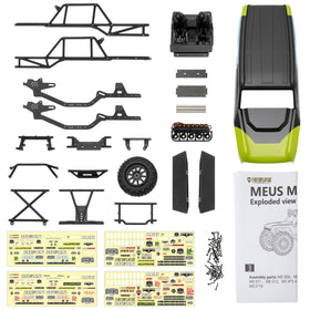 MEUS RACING MB24 nylon frame detail showing sturdy chassis integration
