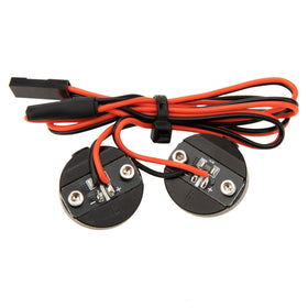 MEUS RACING kit includes two spotlights and two headlights for balanced illumination.