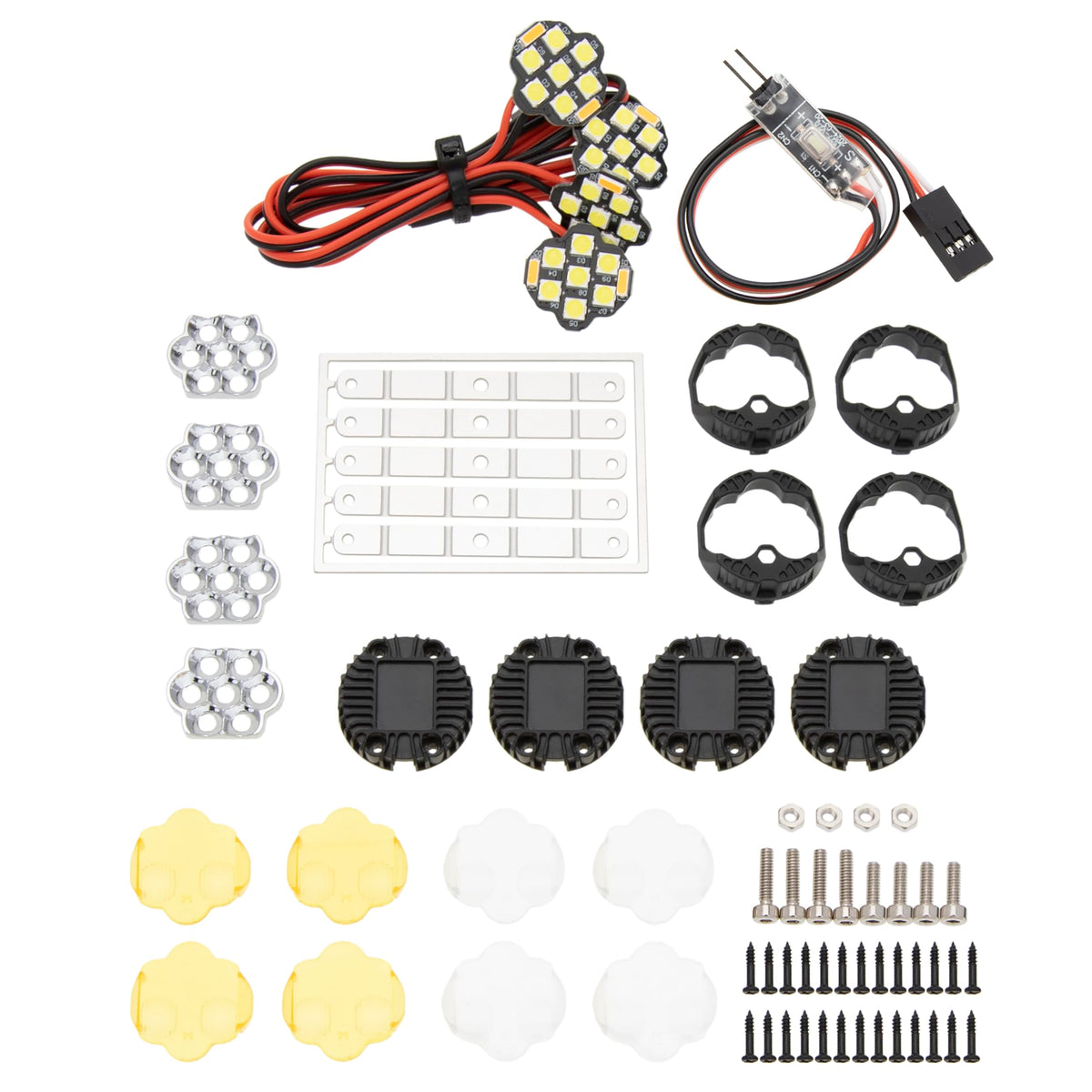MEUS RACING RC Light Kit electroplated lens close-up adds realistic shine and depth