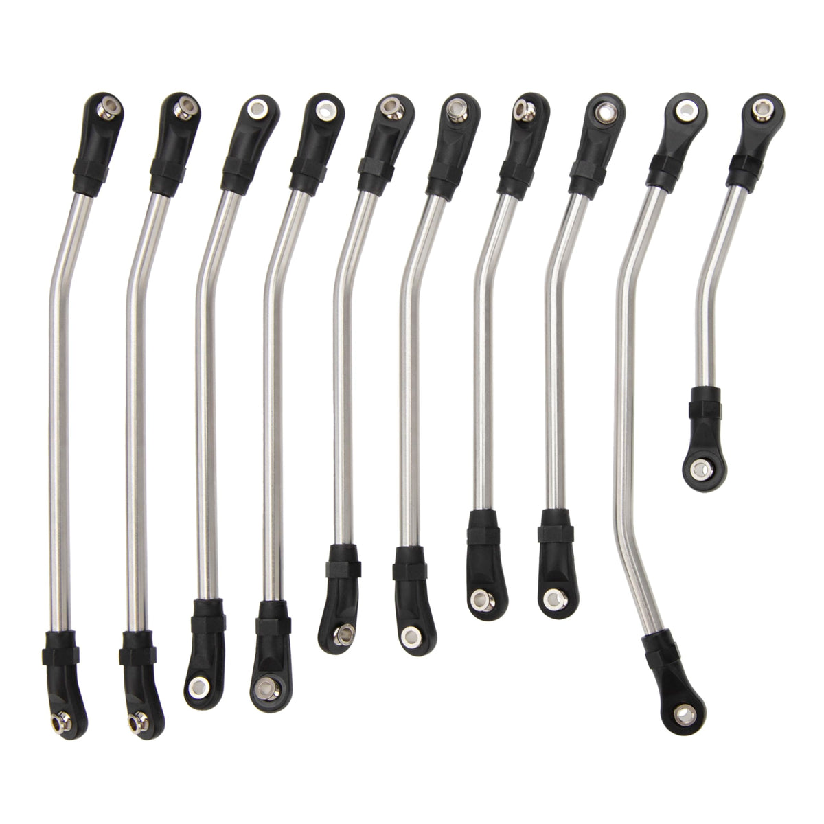 MEUS RACING SCX10 II links 324mm stainless steel finish highlights durability