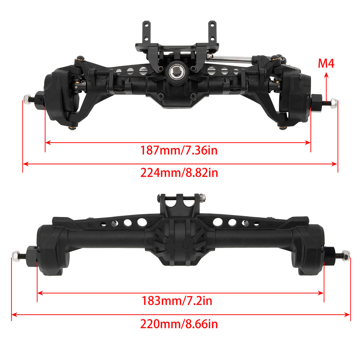 MEUS RACING rear portal axle with integrated structure increases stiffness