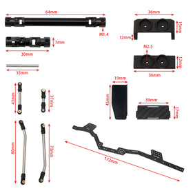 MEUS RACING SCX24 LCG carbon fiber construction enhances durability during rugged trails