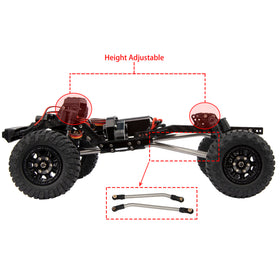 MEUS RACING SCX24 LCG increases ground clearance for obstacle navigation
