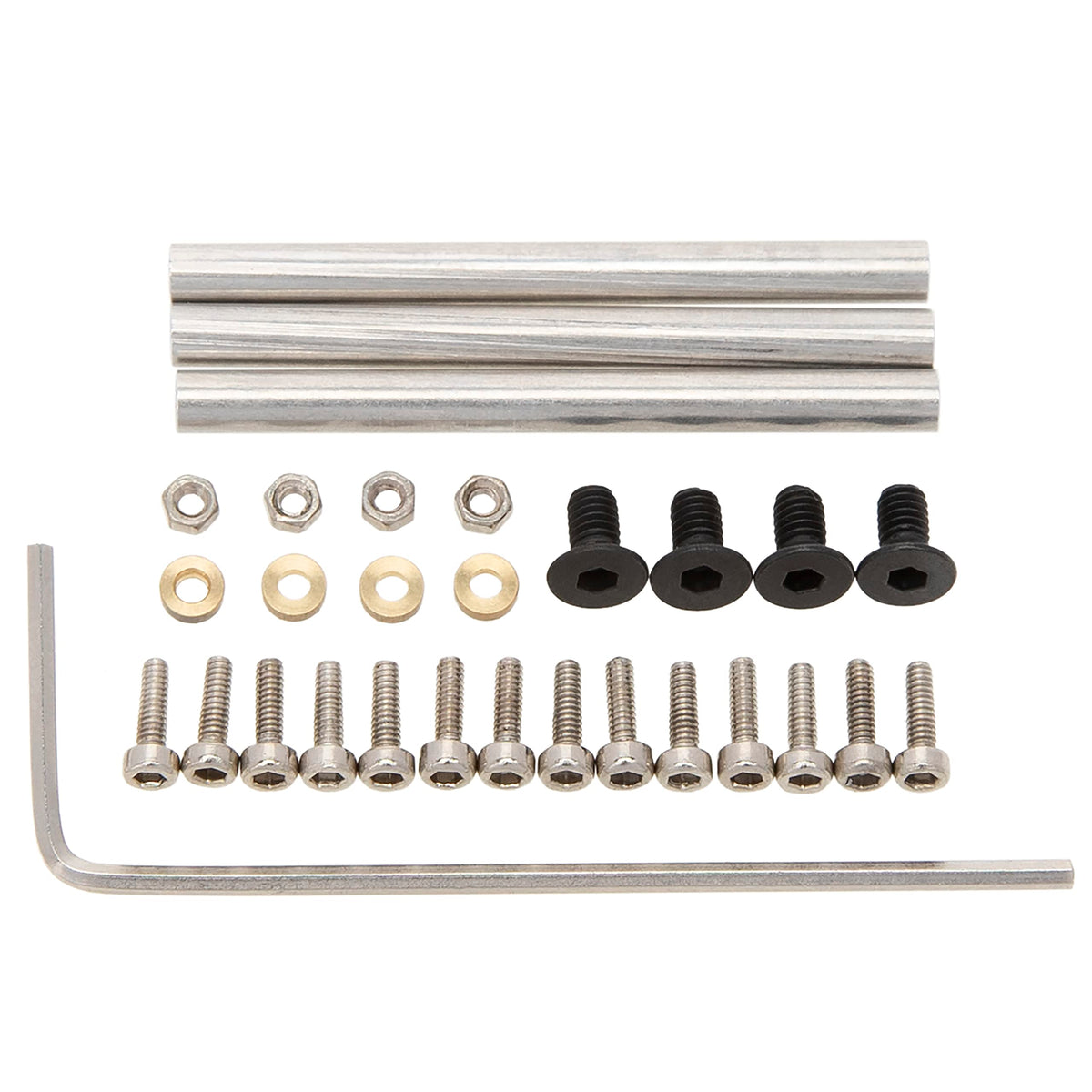 MEUS RACING SCX24 LCG stainless steel links resist flex and improve reliability