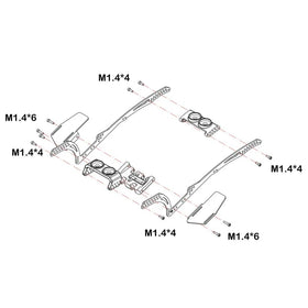 MEUS RACING SCX24 LCG titanium chassis assembly kit supports bolt-on upgrade.
