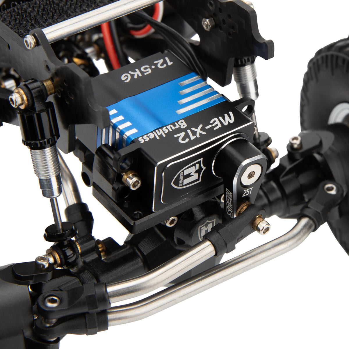 MEUS RACING SCX24 servo mounting kit enables quick upgrades