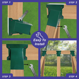 MEWSDEN backyard swing setup ready for family fun.