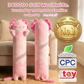 Mewaii axolotl plush 90 cm offers ample support for lounging and sleep