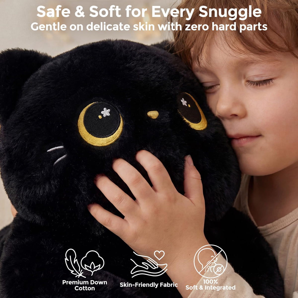 Mewaii cat plush stitching detail highlights quality and durability.