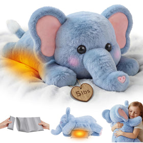 Mewaii elephant weighted plush with heating pad ready for warm hugs.