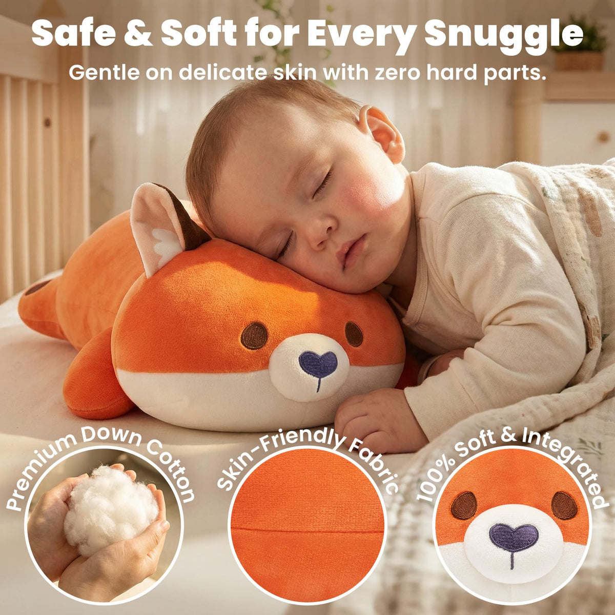 Mewaii fox plush as a cozy room decor accent
